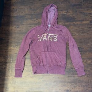 Vans xs zip up jacket